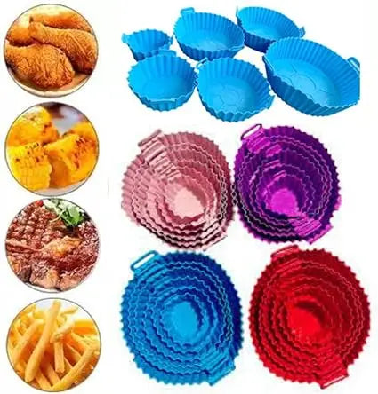 Kit Protetor Redondo de Silicone para Air Fryer