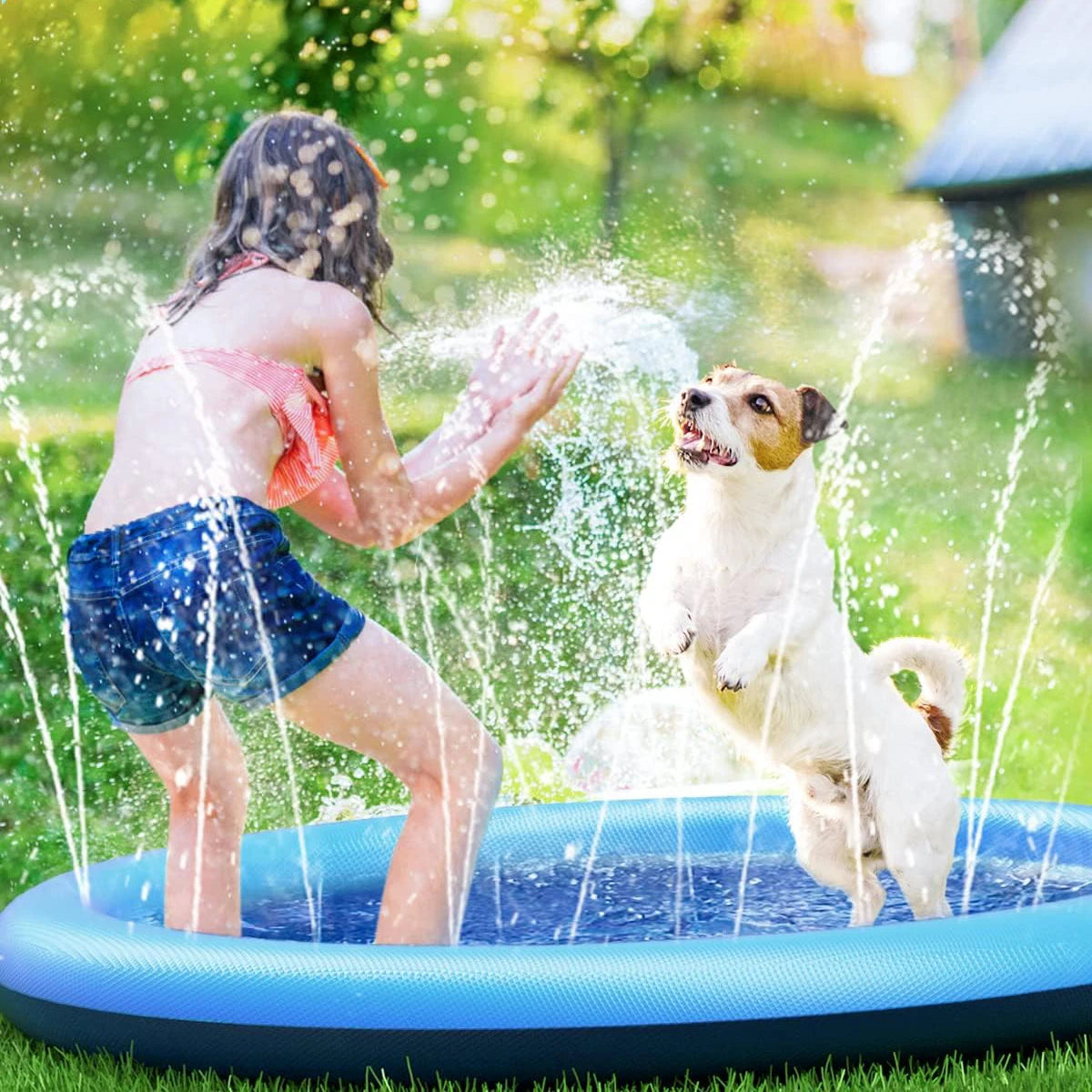 Piscina antiderrapante para cães e crianças - 170cm